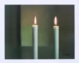 Zwei Kerzen by Gerhard Richter, 2012, Farboffset auf leichtem Karton, sold Nov 2022
