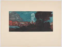 Ohne Titel by Ernst Fuchs, Farbradierung auf Velin, sold Oct 2022