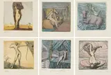 Ernst Fuchs, Konvolut von 6 Radierungen, Jeweils Farbradierung auf Velin