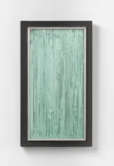 Adolf Luther, Ohne Titel, 1965, Glasstifte vor Spiegel hinter Glas. Im Objektrahmen