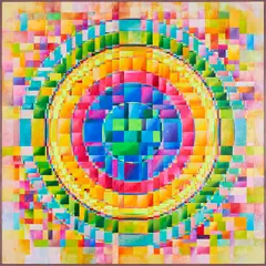 Jaremi Aleksander Picz, "2+2=4+M=0" (Aus: Epicentrum Qantinum), 2022, Acryl auf Leinwand