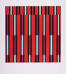 Integration by Günter Fruhtrunk, 1967, Farbserigrafie auf leichtem Karton, sold Oct 2022