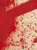 Hermann Nitsch, Ohne Titel, 1986, Mischtechnik auf Velin. Auf Leinwand aufgezogen