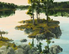 Sven Kroner, Ohne Titel (Islands), 2005, Acryl auf Leinwand