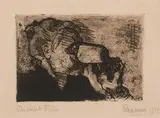 Otto Pankok, Trinkende Frau, 1914, Radierung auf Velin