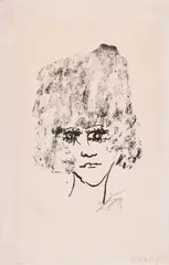 Mädchenkopf (en face) by Otto Dix, 1966, Lithografie auf Japan, sold Jan 2023