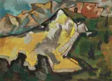 Werner Scholz, Ohne Titel (Landschaft), Öl auf Leinwand