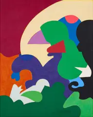 Otmar Alt, "Bunte Kuh I", 1967, Öl auf Sperrholz