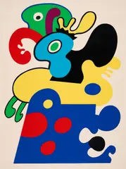 Ohne Titel by Otmar Alt, 1967, Farbserigrafie auf beschichtetem Halbkarton, sold May 2023