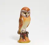 Schleiereule by Meissen, 1967, Porzellan, farbig und gold staffiert, sold Nov 2021