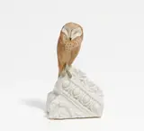 Kleine Schleiereule auf Architektur by Meissen, Vor 1924, Pozellan mit farbigem Unterglasurdekor, sold Nov 2021