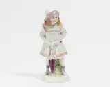 Mädchen mit Schirm by Meissen, Vor 1924, Porzellan, farbig staffiert, sold Nov 2022