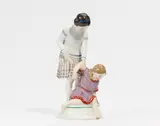 Zwei Mädchen by Meissen, Vor 1924, Porzellan, farbig staffiert, sold Nov 2022