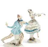 Estrella und Eusebius aus dem "Russischen Ballett" by Meissen, 20.Jh, Porzellan, farbig staffiert, sold Nov 2022