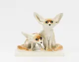 Wüstenfüchse by Meissen, 1924-1934, Porzellan, farbig staffiert, sold Nov 2022
