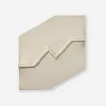 Mel Caines, White Shaped Canvas, 1967, oil on shaped canvas, wood construction