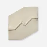 Mel Caines, White Shaped Canvas, 1967, oil on shaped canvas, wood construction