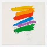 promise by Corita Kent, 1978, screenprint in colors, sold Apr 2024