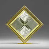 Tony DeLap, Box, 1968, aluminum, lacquered acrylic, glass, enameled aluminum, enameled steel