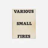 Ed Ruscha, Various Small Fires, 1965, black offset printing with yellow varnish tint overprint on 100 lb. white Vicksburg Vellum text paper