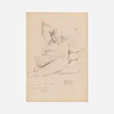 David Park, Portrait of Margret Van Horn, c. 1935, graphite on paper