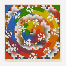 Michael Peter Cain, Cloud Invested Heaven (22.8), 1978, airbrushed gouache on paper