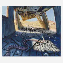James Doolin, Study for Snake Shed, 1982, oil on canvas
