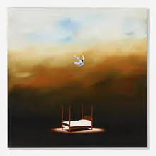 Robert Deyber, Falling Asleep, acrylic on canvas
