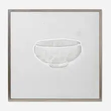 Black Glazed Porcelain by Sang-Min Lee, 2017, engraved glass in artist's frame, sold Apr 2024