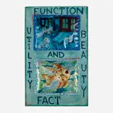 Thomas Lanigan-Schmidt, The Fact of Beauty, 1988-90, mixed media collage, foil, plastic, staples on wood panel