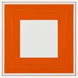 Claudio Verna, Arancio, 1970, acrylic on linen in artist's frame