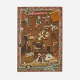 Felipe Jesus Consalvos, New York Poultry Show, c. 1920-50, mixed media collage on paperboard
