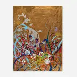 Ryan McGinness, Untitled (Plexi-Boxed Painting 1, Gold)