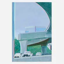 Drew Lang, Oasis, oil on panel