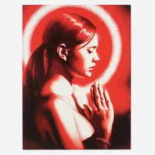 El Mac, Prayer, 2011, acrylic on wood