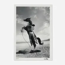 Leaping Horse, The Misfits, Nevada by Ernst Haas, 1960, gelatin silver print, sold Mar 2024