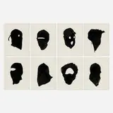 Adam Helms, 8 Untitled Portraits, 2006, ink on Mylar