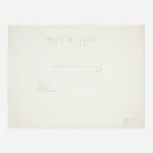 Robert Morris, Hanging Slab (Cloud) 1962, 1972, graphite on paper