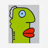 Thierry Noir, Some Cumulus Clouds Over the Station Seem Pretty Threatening to Me. Lets Hurry Up, 2019, acrylic on canvas