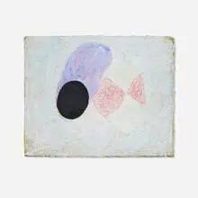 Untitled by Thomas Nozkowski, 1984, oil on paper, sold Jun 2025