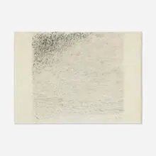Warren Rohrer, Untitled, 1988, graphite rubbing over cherry bark and lithograph