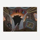 Marcy Hermansader, The Right to Know, 1985, colored pencil, acrylic and screenprint with cut paper
