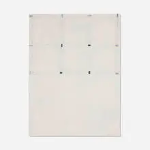 Junji Amano, Field of Wind 99-G08, 2002, acrylic on paper with lead collage