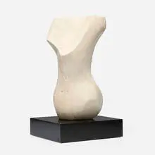 Henry Royer, Torso 11, 2006, Botticini marble on wood base