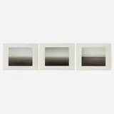 Hiroshi Sugimoto, Sea of Japan, Oki; Caribbean Sea, Yucatan; Sea of Japan, Oki (three works from the Time Exposed portfolio), offset lithograph mounted to cardstock