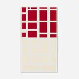 Kate Shepherd, Dark Red Over Beige, 1998, mixed media on paper