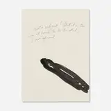 What a subject… by Raymond Pettibon, graphite and ink on printed paper (double-sided), sold Jun 2025