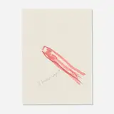 Raymond Pettibon, It becomes manifest, ballpoint pen and gouache on printed paper (double-sided)