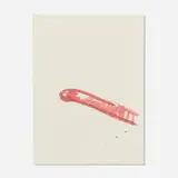Raymond Pettibon, Thinking of y'all, colored pencil and gouache on printed paper (double-sided)