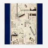 David Korty, Film Strip, 2013, oil and ink on paper collage on canvas